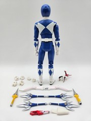 MMPR Bandai Figuarts Blue Ranger 20th Anniversary Adult Owned Complete NM+