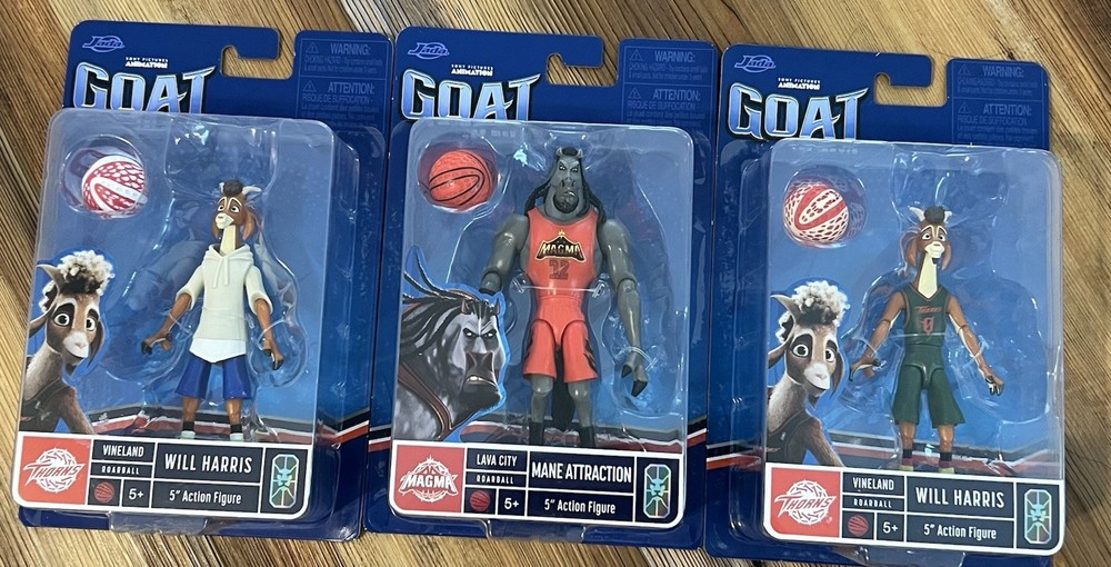 GOAT The Movie Action Figure Will Harris Mane Attraction Lot Of 3