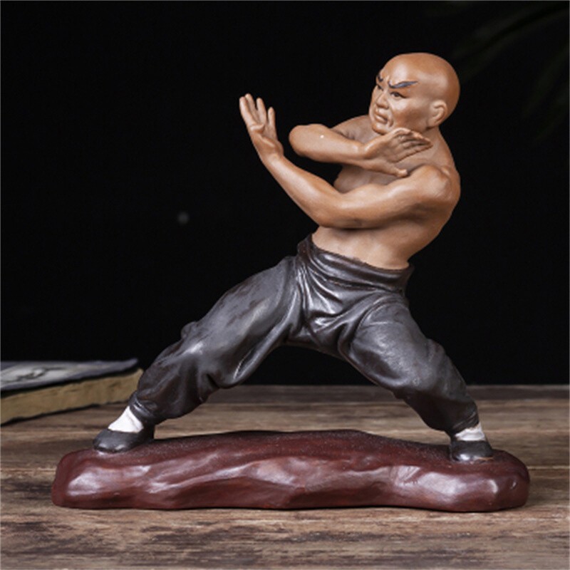 Chinese Kung Fu Shaolin Monk MARTIAL ARTS Figurines Statue Model Ornament Gift