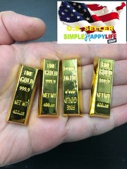 1/6 Miniature 4x Faux Gold bar for dioramas doll house 12″ figure hot toys ❶USA❶