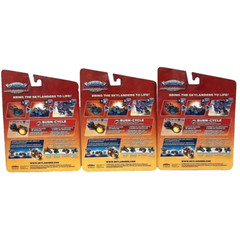 Lot of 3 Skylander Superchargers Land Vehicle Burn Cycle Toys Stickers USA New