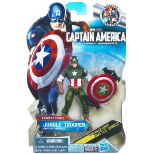 Captain America Movie 4 Inch Series 3 Action Figure #13 Jungle Trooper Captain A