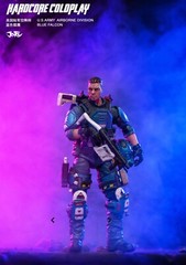 USA Acid Rain 1:18 3.75″ GI Joe JOYTOY BLUE FALCON Army Airborne Action Fig Set