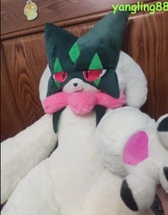Refined 80cm Stuffed Meowscarada Plush Doll Game Toy Collect Decor Gift Handmade