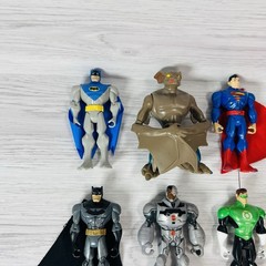 Batman Brave Bold Figure Lot JLU Blue Flash Green Man Bat Cyborg Superman Toy DC