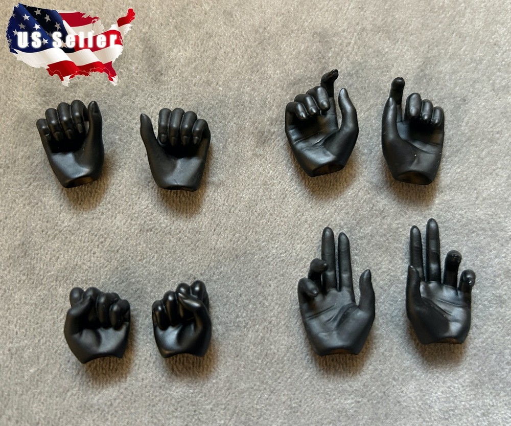 1/6 Female Black Gloved Hands For 12″ TBLeague Hot Toys PHICEN Worldbox Figure