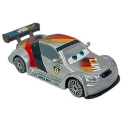 Disney Cars Max Schnell Metallic Silver 1:55 Die-Cast Car Vehicle Pixar Mattel