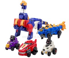 Dino Core Ultra D-Buster Tyranno Dinosaur Transform Robot Combiner 5 in 1 Figure