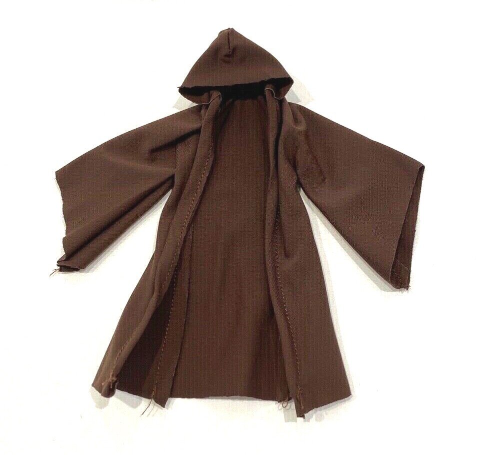 SU-R-MW: 1/12 Dark Brown Wired Jedi Fabric Robe for 6″ Star Wars Mace Windu