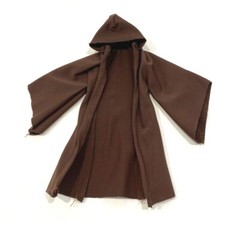SU-R-MW: 1/12 Dark Brown Wired Jedi Fabric Robe for 6″ Star Wars Mace Windu