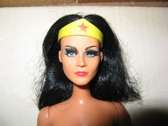Mego Vintage 12” 1976 Wonder Woman Lynda Carter, Costume, Navy Dress