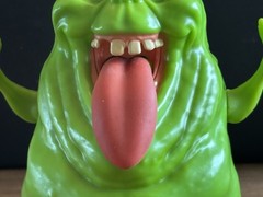 Ghostbusters 2016 Slimer Mattel Pull Tongue Talking Toy Tested Working ~ 6” Tall