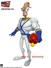 Earthworm Jim 1/12 Action Figure Collection Game Peripherals Worm Body Jim Heads