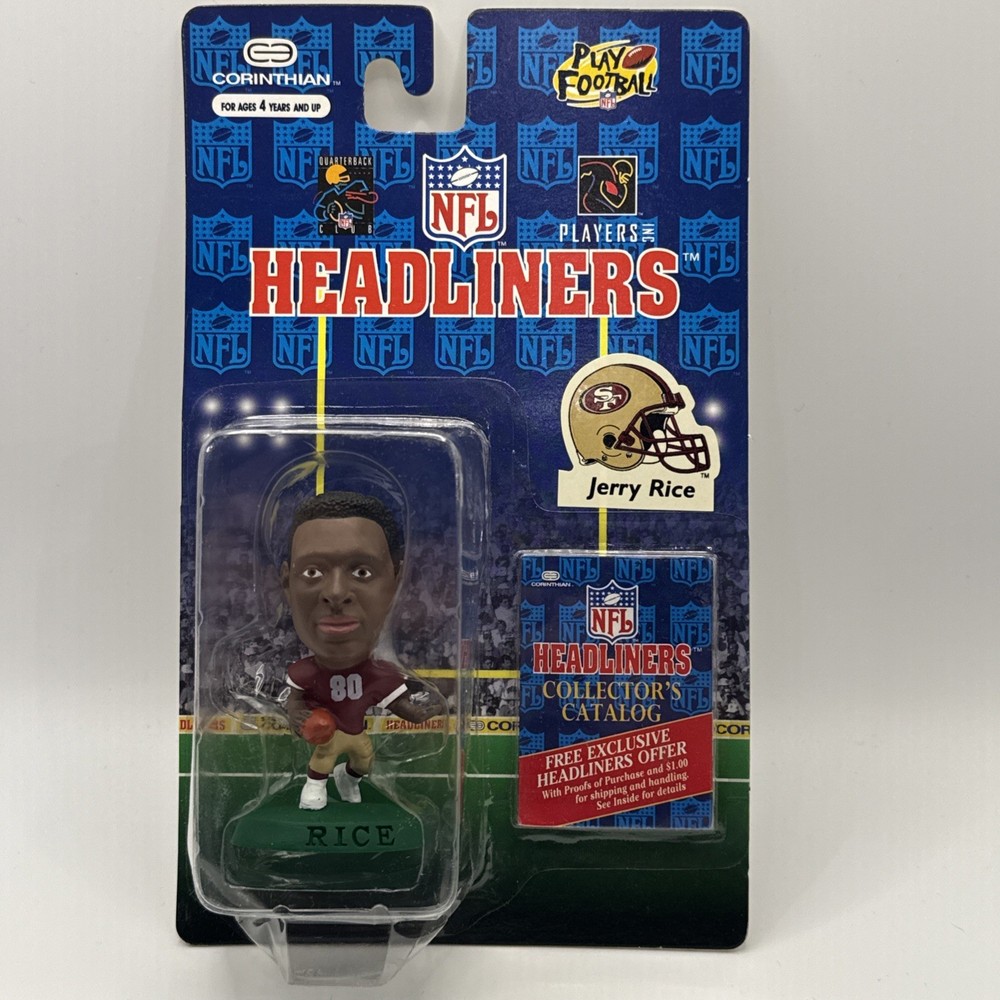 NFL Football Headliners Jerry Rice # 80 WR 49ers 1996 3″ Figure