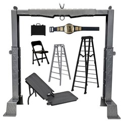Deluxe Grab The Gear Adjustable Playset with Accessories for WWE & AEW Figures