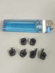 4 X 1/12 scale male black gloves Gun hand replacement 6″ figure SHF Mezco❶USA❶