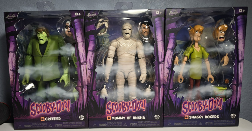 Jada Toys 6″ Action Figure Scooby Doo Lot Mummy Creeper and Shaggy In Hand