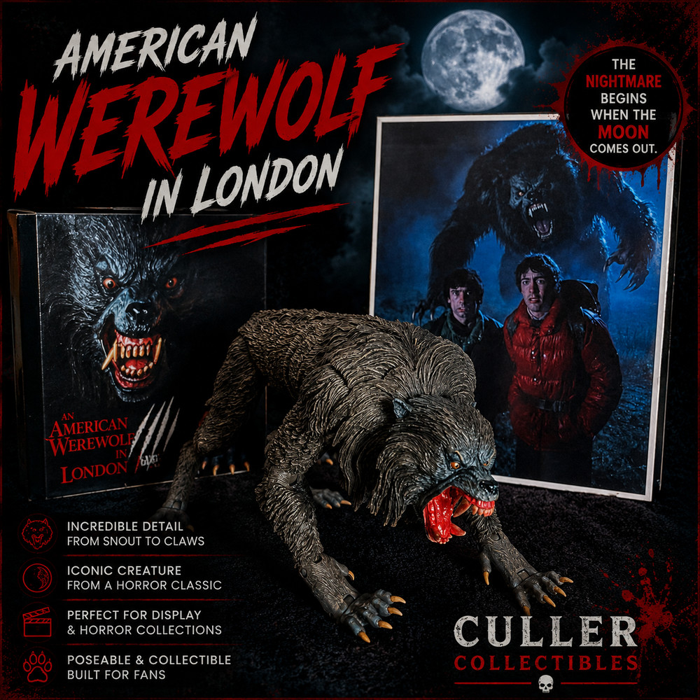KESSLER WEREWOLF • BOX & PRINT • NECA AMERICAN WEREWOLF IN LONDON MOVIE SERIES