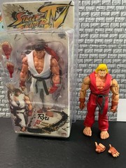 NECA Street Fighter IV Ryu NEW & Bonus Ken Action Figure Complete
