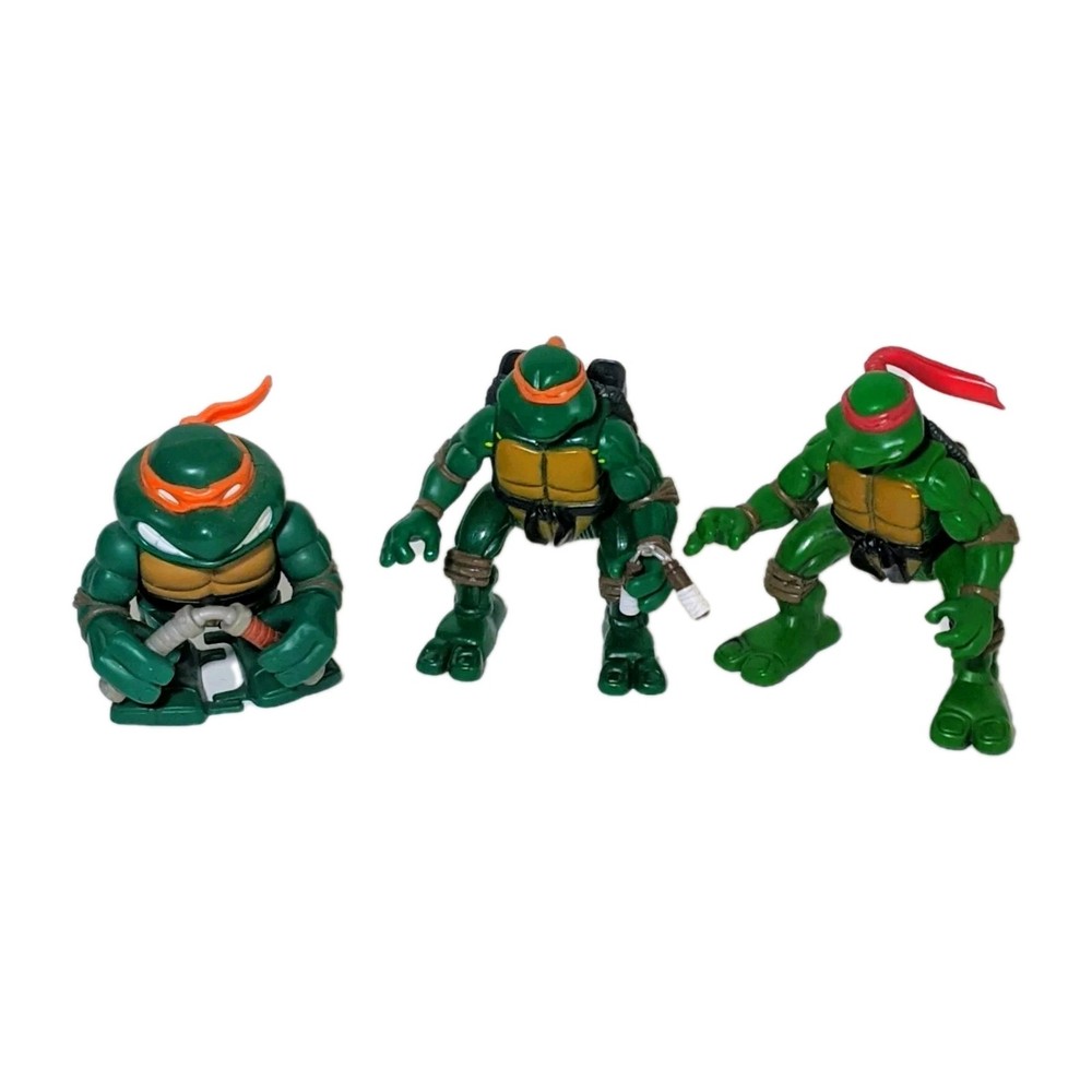 Vintage Teenage Mutant Ninja Turtle Lot 3 Mechanical wind up Figures TMNT