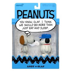 Olaf and Andy Peanuts ReAction Figures 2-Pack Super7 Collectible Figure Set