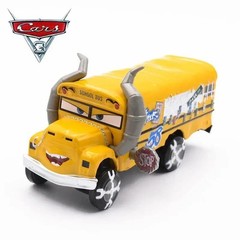 Disney Pixar Cars 3 Miss Fritter Crazy School Bus Diecast Model Toy Car Boy Gift