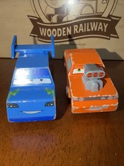 WOODEN DISNEY CARS PIXAR Wood SNOT ROD DJ DELINQUENT ROAD HAZARDS WOODEN