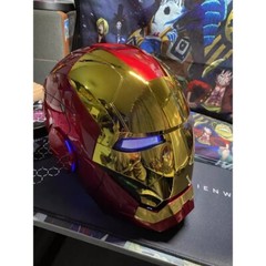 2024 Iron Man MK5 1:1 Helmet Wearable Voice-control Mask Cosplay Golden AUTOKING