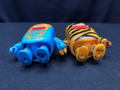 Domo NHK TVC 2011 2 Figure Set Blue Skeleton & Tiger Stripe Domo