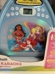 NEW, Disney Bluetooth MP3 Karaoke w/LED Light Show, Age 3 & Up