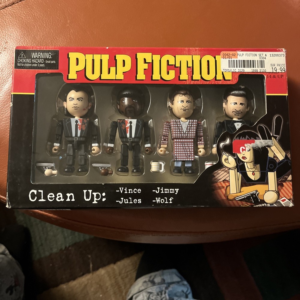 NECA 4 Mini Figure Set Pulp Fiction Clean Up New)