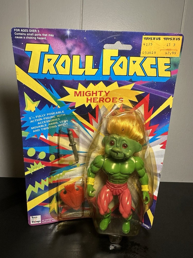 Toys N Things Troll Force Mighty Heroes Green Yuk Figure TNT 1992 Sealed Rare