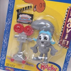 Rocky and Bullwinkle Micro Bend-Ems Boris & Rocky Toy Figure Lot Just Toys 2000