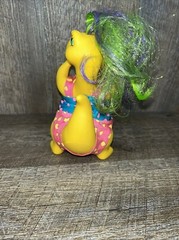 VTG 1993 Darlin’ Dinos Bronte Yellow Purple Time For Bed Dressy Dinos 7”