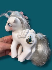 Vintage My Little Pony Princess Tiffany Pegasus G1 MLP White Jeweled 1987
