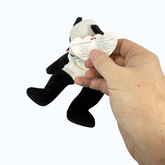 Ty Beanie Baby Fortune Panda Plush Toy 1997 w/ Tags Red Ribbon Collectible