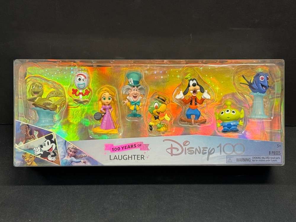 New Sealed! Disney 100 Years of Laughter 8 Figure Set – Nemo -Goofy and More