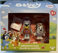 Bluey & Bingo Lot Of 2 Smoochy Kiss Valentine’s Day Toy NEW IN Box, Muffin