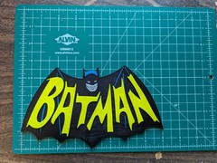 Batman cape logo 3D printed 1966 TV show classic wall mount display