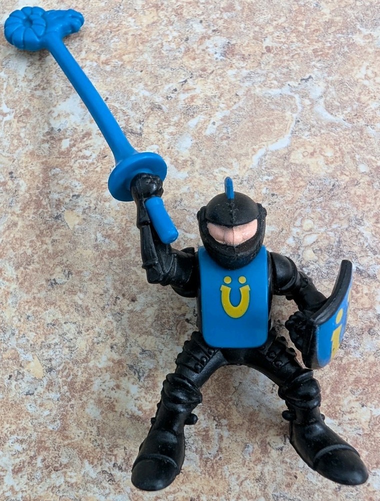 Vintage Great Adventures Castle Black Jousting Knights figure Fisher-Price 1994