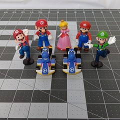 Mario Bros Mixed Lot Figures Yoshi Race Go Cart Peach Nintendo Jaks Loose Toys