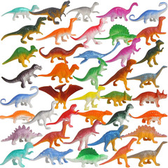 39 Piece Mini Dinosaur Figures, Assorted Vinyl Plastic Dinosaur Toys for Easter