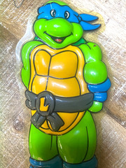 Vintage 1990 Leonardo TMNT Picture This 3D Wall Hanging Ninja Turtles 11in