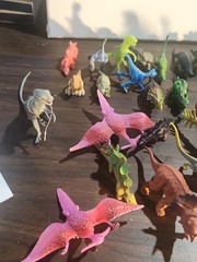 Lot Of 20 Random Mixed Size Plastic Or Resin Dinosaur Toys