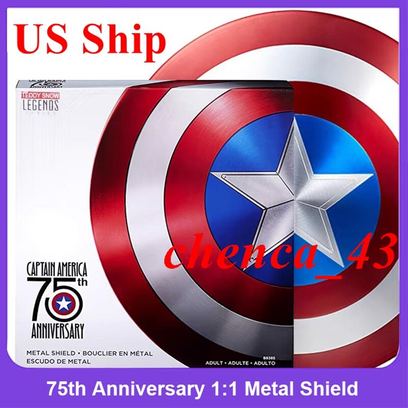 IN US!!! Captain America 1:1 Full Metal Shield – Marvel 75th Anniversary Limited