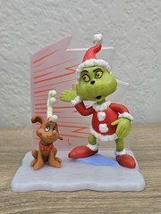 Just Play Dr. Seuss THE GRINCH Scene Figures COMPLETE SET OF 7 W/Flocked (READ)