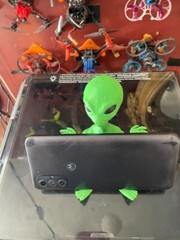 Green Alien Action Figure Phone/Tablet Stand