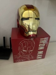 AUTOKING Iron Man MK5 1:1 Helmet Wearable Voice-control Golden Mask Cosplay NEW