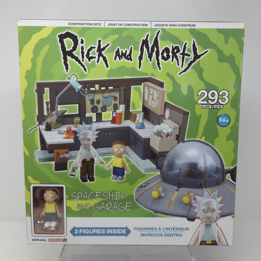 Rick and Morty Spaceship and Garage Large Construction Set McFarlane Toys