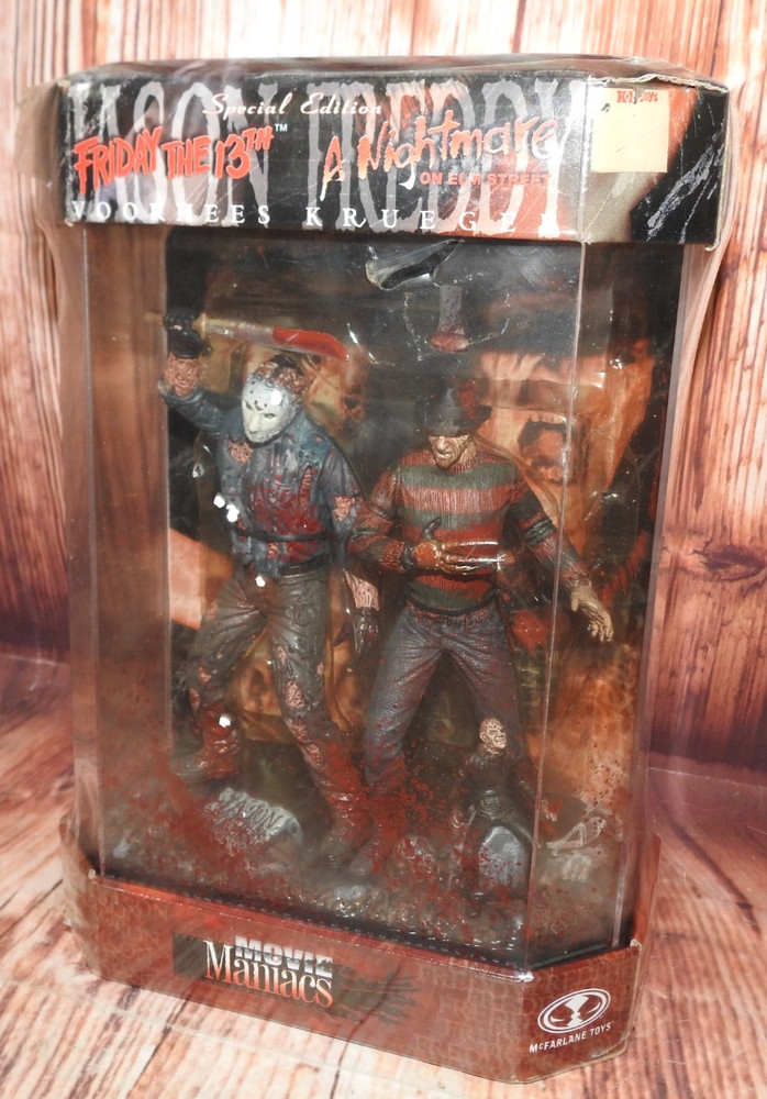 1999 NEW McFarlane Movie Maniacs Friday th 13th Jason Voorhees VS Freddy Krueger